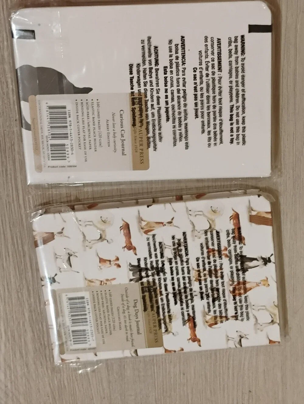 New Peter Pauper Press Dog Cat Pet Theme Journals Set Of 2